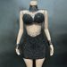 Women's Clothing Apricot Diamond Sexy See Through Mesh Mid Neck Zippered Slim Short Dress_ecoleips.com