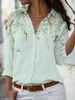 Women's 3D Digital Print Long Sleeve Shirt Urban Temperament Lady Top European American Foreign Trade Fashion_ecoleips.com