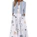 Women's Clothing Printed Temperament Elegant Long Skirt Two Piece Dress_ecoleips.com