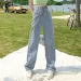 New Woman Korean Double Buckle Design Jeans Female Winter Snow Warm Thermal Plush Pants Girls Popular High Waist Denim Trousers_ecoleips.com