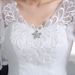 Summer/Autumn Plus Size Wedding Dress Simple Off Shoulder Mid Sleeve Lace Floor Length Slimming Dress For Women_ecoleips.com