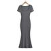 YPFF Trendy Women's Dress, European American Internet Celebrity Style, Pure And Sexy, Square Neck, Slim Fit, High Waist,_ecoleips.com
