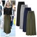 Women's Clothing Plus Size Women's Fashion Knitted Skirt 200 Pounds High Waist Medium And Long Slit A Line Skirt Elastic Over The Knee_ecoleips.com
