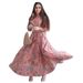 Fashionable Printed Two Piece Set Long Sleeved Shirt And Wide Sleeve Skirt for Women Foreign Trade_ecoleips.com