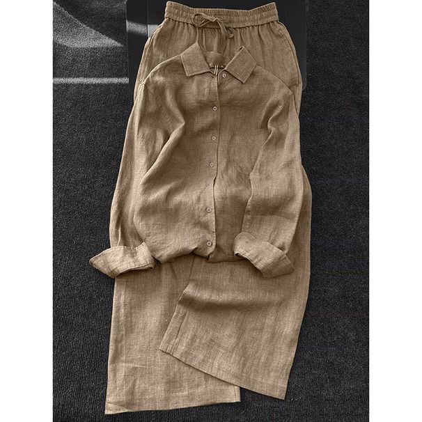 Elegant Two Piece Set for Women Shirt And Wide Leg Pants Pear Shaped Figures Summer Outfit Stylish Appropriate Clothing_ecoleips.com
