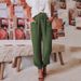 Suitable For All Seasons Women's Solid Color Casual Pocket Slim New Drawstring Pencil Pants For Women_ecoleips.com