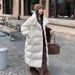 Women's Long Over-the-Knee Fluffy Down Jacket – Oversized Loose Fit Winter Coat, High-End Fashion Puffer Coat For Extreme Cold_ecoleips.com