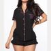 Women's Clothing Summer Casual Comfortable Pajamas Short Sleeved Pocket Letter Shorts Suit_ecoleips.com