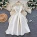 Women's Clothing Elegant Sleeveless A-Line Dress – Crystal Neckline & Flared Hem (S-XXL)_ecoleips.com