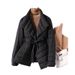 Women's Winter Slim-Fit Lace-Up Coat – Lightweight Quilted Jacket With Bio-Down Filling (Black/Khaki/Brown, S-XL)_ecoleips.com