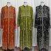 Floral Print Wrap Dress With Ruffled Collar & Adjustable Belt – Flowy Women’s Maxi Dress (Red/Yellow/Black/Green, S-XL)_ecoleips.com