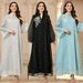MT567 Elegant Rhinestone Beaded Maxi Dress for Malaysian Women Casual Everyday Wear_ecoleips.com