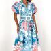 Cross-border In-stock 2025 Summer New Fashion Casual Tie-dye Printed Long Dress For Women_ecoleips.com