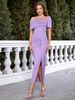 Women's Clothing Ins Fashion Sexy Tube Top Short Sleeve Irregular Dress For Women_ecoleips.com