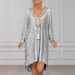 Summer Short Sleeve V Neck Long Dress Solid Color Sequin Loose Pullover Casual City Style Blouse Dress For Women_ecoleips.com