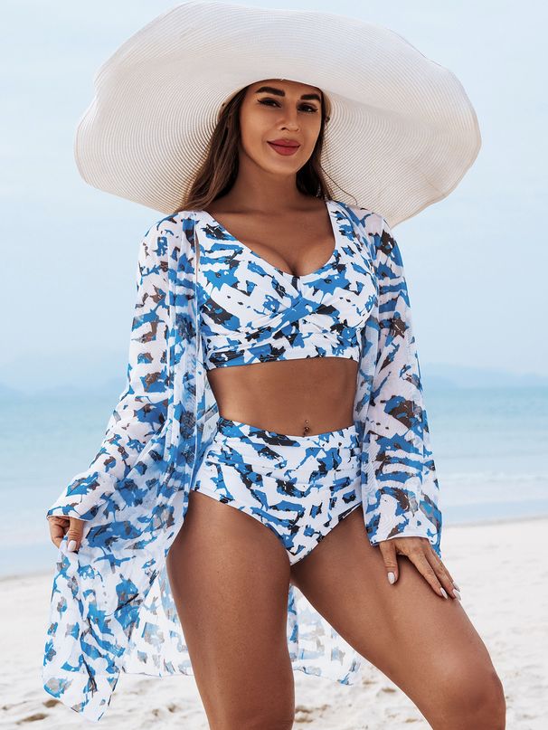 Stylish Women's Bikini Set - Sexy Swimwear 3-Piece With Comfortable Fit, Quick-Dry Fabric & Adjustable Design For Beach & Pool_ecoleips.com