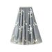 Summer New High Slimming Elastic Waist Large Swing Double Layer Mesh Embroidered Mid-Length Skirt For Women K863_ecoleips.com