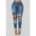 European And American Foreign Trade Cross-border High-waisted Stretch Ripped Slim-fit Women's Jeans_ecoleips.com