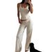 European And American Cross-Border Spring Summer New Casual Printed Sleeveless Vest Fashion Long Pants Two-Piece_ecoleips.com