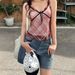 AD972 New Plaid Sexy Camisole For Women, Simple Outerwear, Base Layer, Strapless, Beautiful Back, V-Neck, Sleeveless Top_ecoleips.com