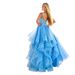 Women's Clothing Ethereal Strapless Ball Gown For Vocal Auditions & Garden Soirées – Tiered Tulle Dress With Floral Lace Appliqués (XS-XXXL)_ecoleips.com