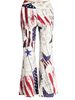 Aria Basics European And Cross-border Women's Halloween American Flag Print Bell-bottom Thin Material, Slimming Long Pants, In Stock_ecoleips.com