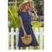 Summer New Arrival Women European American Polka Dot Drawstring Short Sleeve Pleated Mid Length Dress_ecoleips.com