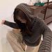 Cozy Striped Hooded Sweater For Women - Oversized Pullover Knit Top With Color Blocking, Long Sleeve Casual Fall Wear, Loose Fit Unisex Style_ecoleips.com