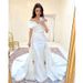 Women's Clothing New One Shoulder Trailing Temperament Simple Main Wedding Dress_ecoleips.com