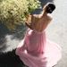 Elegant Women's Sleeveless Round Neck Dress Solid Color Backless Full Skirt Wholesale New Style F_ecoleips.com