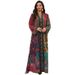 Elegant Embroidered Jalabiya Dress With Floral Print & Crystal Embellishments – Modest Long Sleeve Maxi Dress For Women, Middle Eastern Style Abaya_ecoleips.com