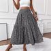 Women's Clothing Fresh Floral Long Skirt Casual Slim Pleated High Waist Skirt_ecoleips.com