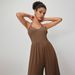 Voya Women's Knitted Lace Up Hanging Neck And Waist, Sexy Spicy Girl Suspender Jumpsuit, European And American Foreign Trade Jumpsuit_ecoleips.com