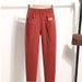 "Women's Straight Leg Casual Pants Mid-Rise Cotton Linen Blend Comfortable Spring Summer Trousers For Petite & Plus Size"_ecoleips.com