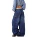 Cross-border European And American Style Women's New Curved Hem Jeans, Embroidered Multi-pocket Cargo Pants, Casual_ecoleips.com