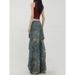 Abandoned Soil Style Splashed Ink Ripped Jeans For Women's Spring And Summer New Design Sense, Low Waist Slimming, Wide_ecoleips.com