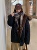 girl 2025 New Winter Workwear Loose Thickened Cotton Jacket For Women, Petite Style With Fur Collar Parka Coat_ecoleips.com