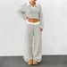2026 Cross-Border European American Spring Autumn Women's Striped Turn-Down Collar Fashion Knit Loose Long-Sleeve Top_ecoleips.com