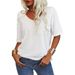 Aria Basics Aria Basics 2025 Summer Hot Item Women's Short Sleeve V-Neck T-Shirt Cross-Border Foreign Trade European And American_ecoleips.com