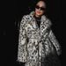 Women’s Clothing Long Leopard Print Faux Fur Coat – Winter Fox Fur Style, S-XXXL_ecoleips.com
