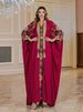 Modest Abaya Dress/Muslim Dress Women Elegant Embroidered Abaya Dress – Modest Long Sleeve Maxi Robe With 3D Floral Patterns (M-XXL)_ecoleips.com