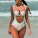 Laser Iridescent One-Piece Swimsuit With Cut-Out & Drawstring Detail - Shimmery Metallic Monokini For Beach & Pool_ecoleips.com