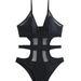 Aria Basics Trendy Sexy European And American Cross-border Bikini, Popular On , Black Mesh Patchwork Backless Swimsuit For_ecoleips.com