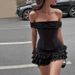 Women's 2 Piece Sexy Off Shoulder Strapless Top And Lace Panel Midi Skirt Set – Summer Resort Outfit 2026_ecoleips.com
