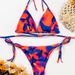Women's Clothing Sexy Printed Multicolor Strap Bikini Swimsuit_ecoleips.com