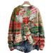 girl New Cross-Border European And American Independent Station Hot-Selling 3D Digital Print Women's Fashion Round Neck_ecoleips.com