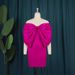Women's Clothing Bow Dress Design Fashion Sexy Banquet Hip Skirt Party Dresses_ecoleips.com