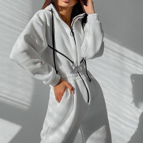 2026 Hot Sale Sports Casual Women's Clothing Hooded Jumpsuit Jumpsuit_ecoleips.com