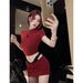 Lace Pure Desire Sexy Sleeve T-Shirt For Women Summer Hot Girl Short Top Waist-Exposing Two-Piece Slim Fit_ecoleips.com