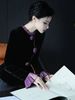 Ruffled Shirt For Women, Autumn Winter, High-End , Youthful And Stylish, Hepburn Style, French Niche, Black Velvet_ecoleips.com